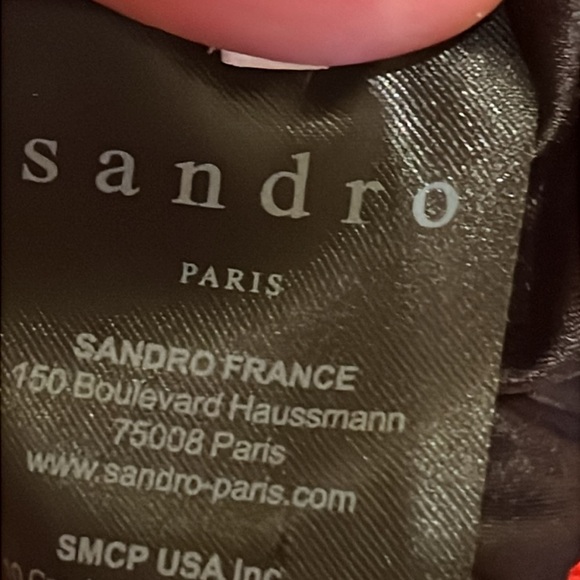 Sandro Paris Black Embroidered ‘Love Karma’ Bomber Jacket not - Picture 9 of 15